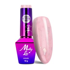 Molly Lac Sparkling French 707 Simple Flash HEMA/Di-HEMA Free UV/LED - Гел лак 10g.